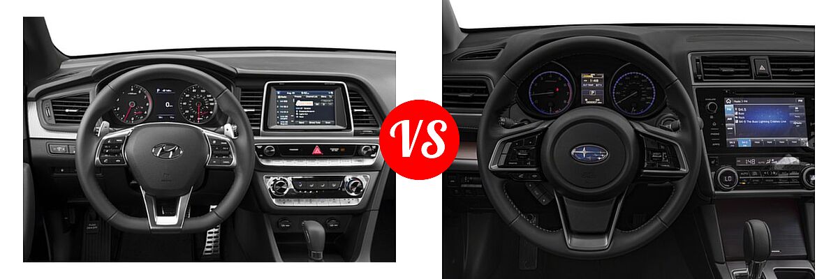 2018 Hyundai Sonata Sedan Sport vs. 2018 Subaru Legacy Sedan Limited - Dashboard Comparison