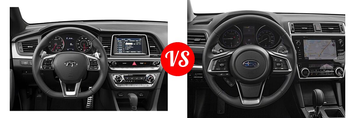 2018 Hyundai Sonata Sedan Sport vs. 2018 Subaru Legacy Sedan Sport - Dashboard Comparison
