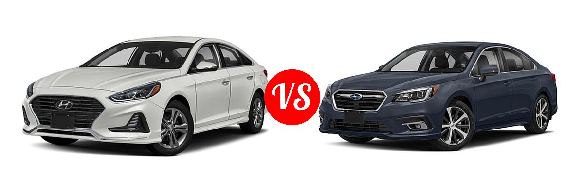 2018 Hyundai Sonata Sedan Eco / SE / SEL vs. 2018 Subaru Legacy Sedan Limited - Front Left Comparison