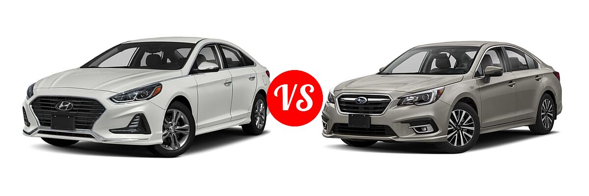 2018 Hyundai Sonata Sedan Eco / SE / SEL vs. 2018 Subaru Legacy Sedan Premium - Front Left Comparison
