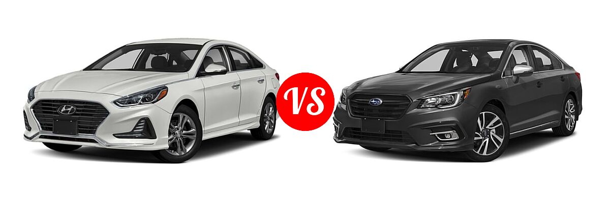 2018 Hyundai Sonata Sedan Eco / SE / SEL vs. 2018 Subaru Legacy Sedan Sport - Front Left Comparison