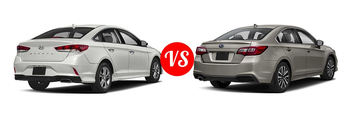 2018 Hyundai Sonata Sedan Eco / SE / SEL vs. 2018 Subaru Legacy Sedan Premium - Rear Right Comparison