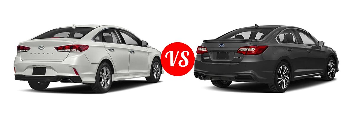 2018 Hyundai Sonata Sedan Eco / SE / SEL vs. 2018 Subaru Legacy Sedan Sport - Rear Right Comparison