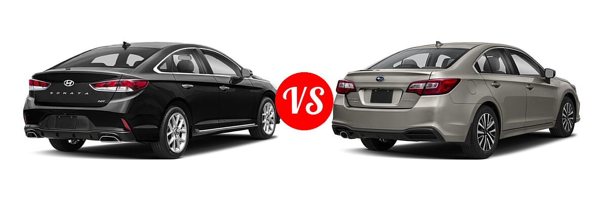 2018 Hyundai Sonata Sedan Sport vs. 2018 Subaru Legacy Sedan Premium - Rear Right Comparison