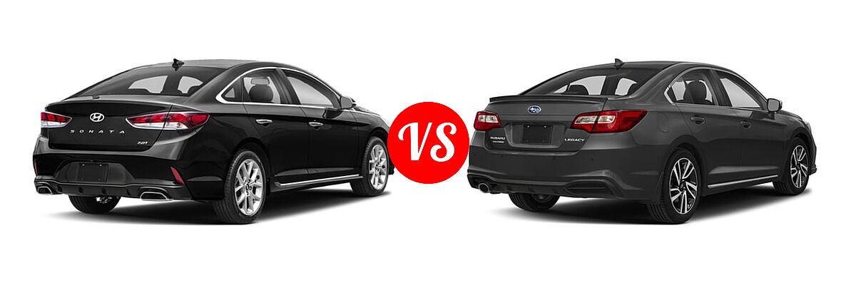 2018 Hyundai Sonata Sedan Sport vs. 2018 Subaru Legacy Sedan Sport - Rear Right Comparison