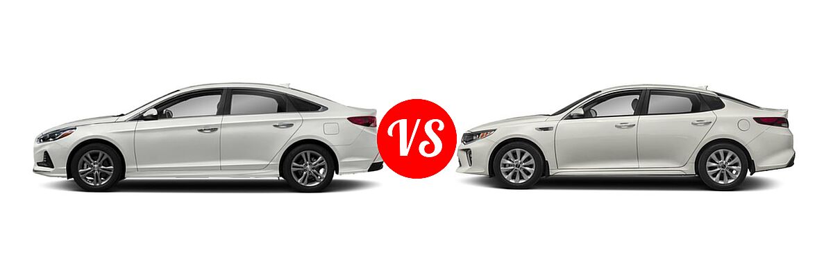 2018 Hyundai Sonata Sedan Eco / SE / SEL vs. 2018 Kia Optima Sedan S - Side Comparison