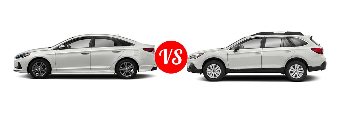 2018 Hyundai Sonata Sedan Eco / SE / SEL vs. 2018 Subaru Legacy Sedan 2.5i - Side Comparison