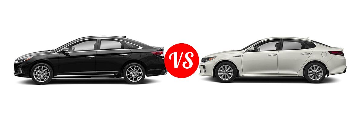 2018 Hyundai Sonata Sedan Sport vs. 2018 Kia Optima Sedan S - Side Comparison