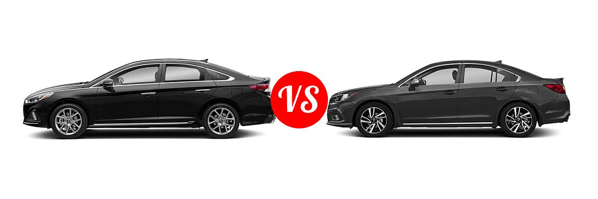 2018 Hyundai Sonata Sedan Sport vs. 2018 Subaru Legacy Sedan Sport - Side Comparison