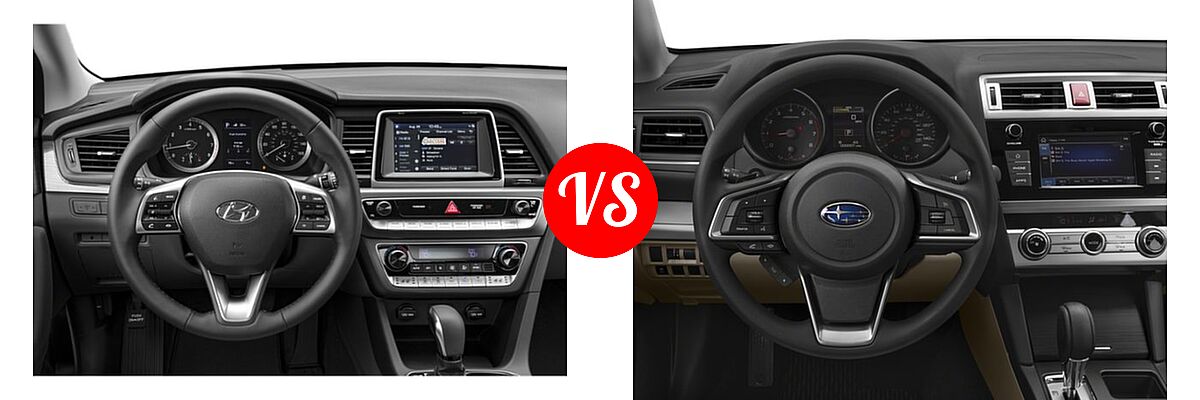 2018 Hyundai Sonata Sedan Limited vs. 2018 Subaru Legacy Sedan 2.5i - Dashboard Comparison