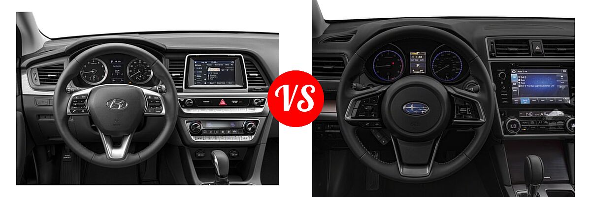 2018 Hyundai Sonata Sedan Limited vs. 2018 Subaru Legacy Sedan Limited - Dashboard Comparison