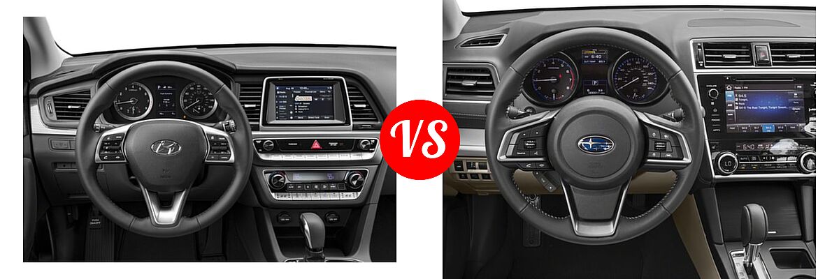 2018 Hyundai Sonata Sedan Limited vs. 2018 Subaru Legacy Sedan Premium - Dashboard Comparison