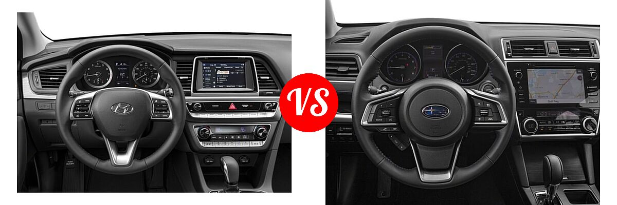 2018 Hyundai Sonata Sedan Limited vs. 2018 Subaru Legacy Sedan Sport - Dashboard Comparison