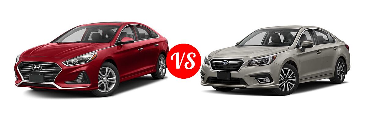2018 Hyundai Sonata Sedan Limited vs. 2018 Subaru Legacy Sedan Premium - Front Left Comparison