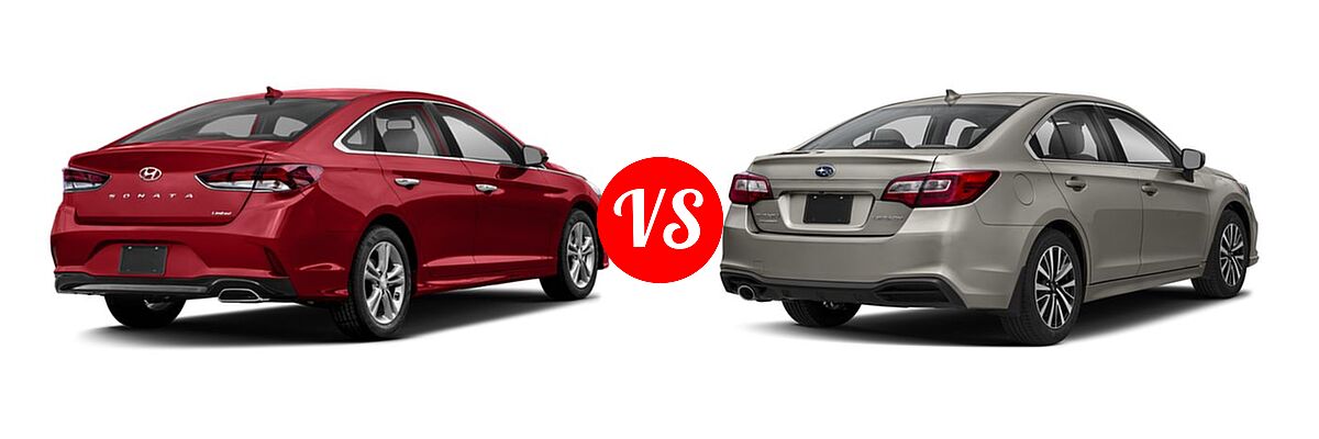 2018 Hyundai Sonata Sedan Limited vs. 2018 Subaru Legacy Sedan Premium - Rear Right Comparison