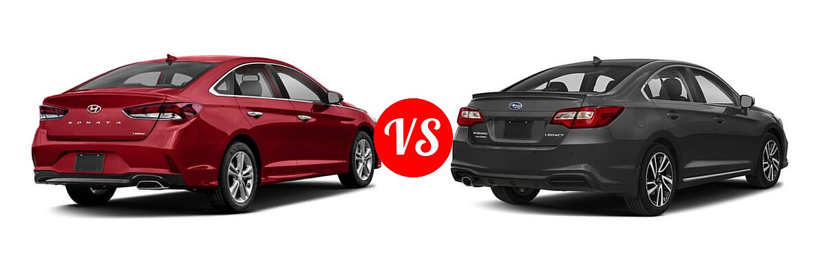 2018 Hyundai Sonata Sedan Limited vs. 2018 Subaru Legacy Sedan Sport - Rear Right Comparison