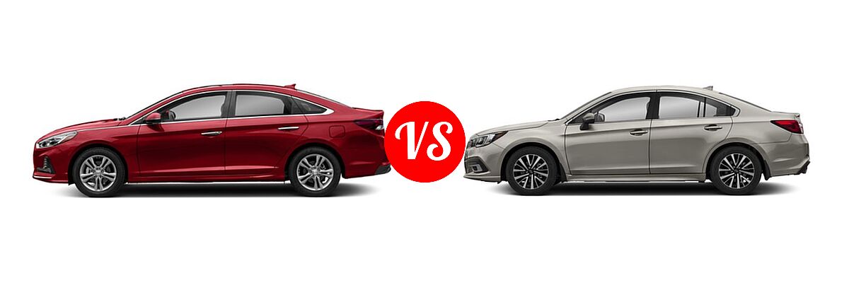 2018 Hyundai Sonata Sedan Limited vs. 2018 Subaru Legacy Sedan Premium - Side Comparison