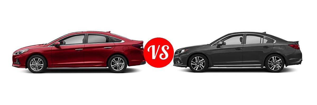 2018 Hyundai Sonata Sedan Limited vs. 2018 Subaru Legacy Sedan Sport - Side Comparison