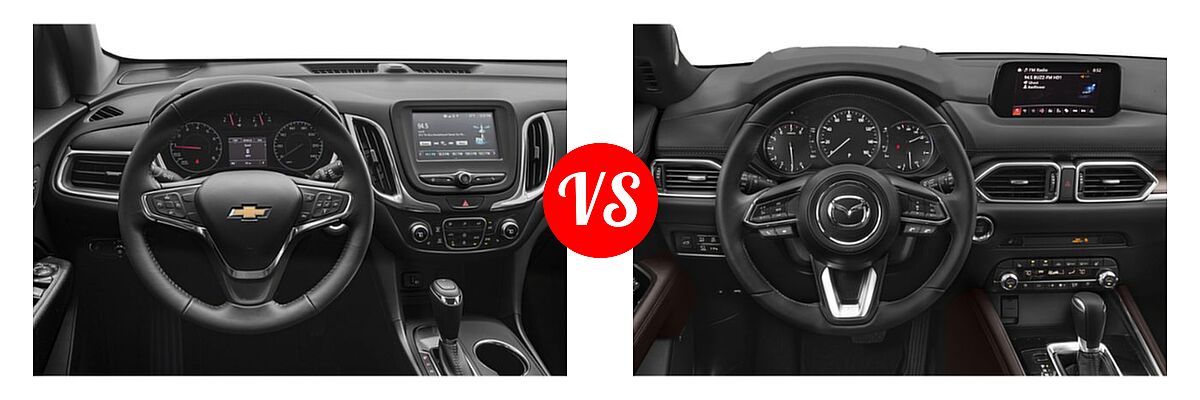 2019 Chevrolet Equinox SUV L / LS / LT vs. 2019 Mazda CX-5 SUV Signature - Dashboard Comparison