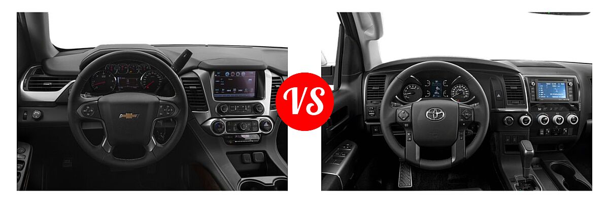 2019 Chevrolet Tahoe SUV Premier vs. 2019 Toyota Sequoia SUV TRD Sport - Dashboard Comparison