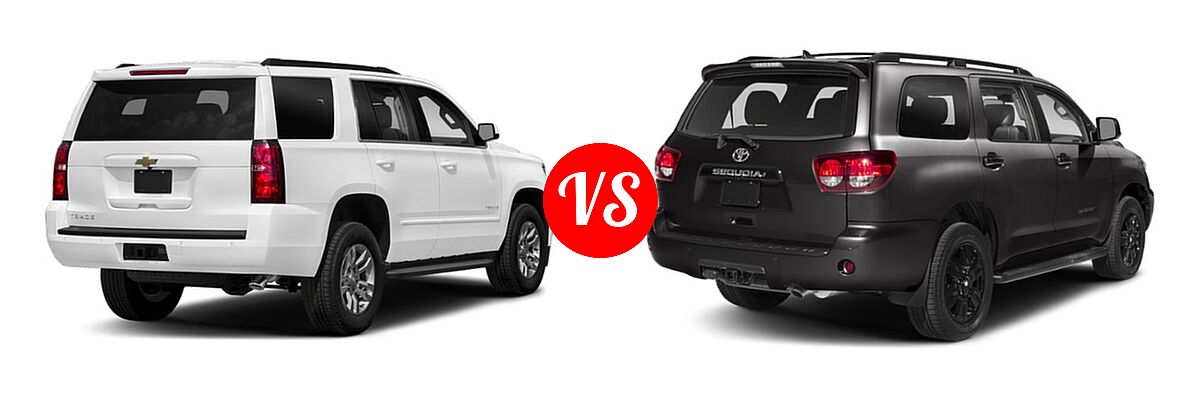 2019 Chevrolet Tahoe SUV Premier vs. 2019 Toyota Sequoia SUV TRD Sport - Rear Right Comparison