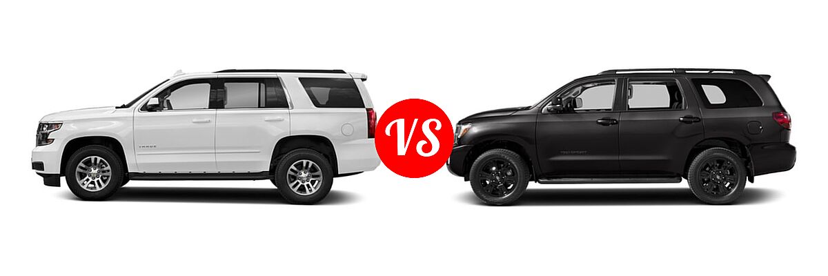 2019 Chevrolet Tahoe SUV Premier vs. 2019 Toyota Sequoia SUV TRD Sport - Side Comparison