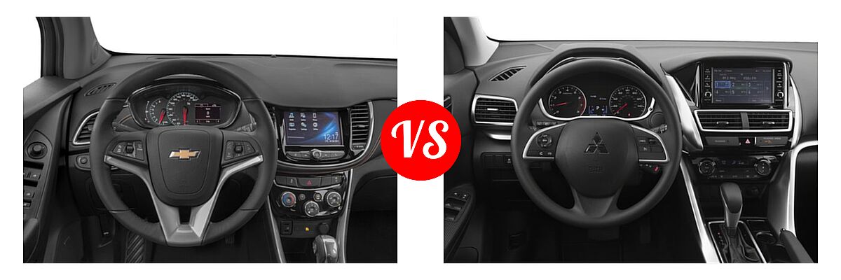 2019 Chevrolet Trax SUV Premier vs. 2019 Mitsubishi Eclipse Cross SUV ES / LE / SE / SEL - Dashboard Comparison