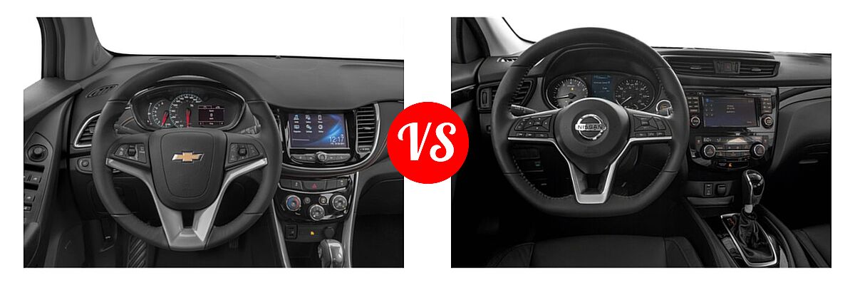 2019 Chevrolet Trax SUV Premier vs. 2019 Nissan Rogue Sport SUV S / SV - Dashboard Comparison