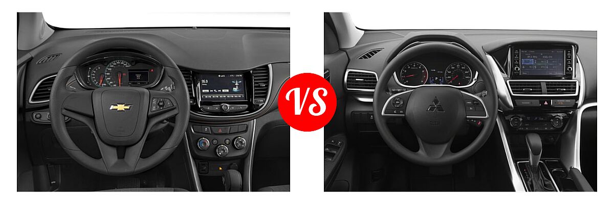 2019 Chevrolet Trax SUV LS vs. 2019 Mitsubishi Eclipse Cross SUV ES / LE / SE / SEL - Dashboard Comparison