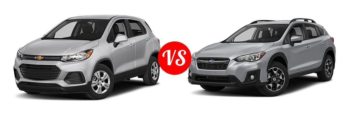 2019 Chevrolet Trax SUV LS vs. 2019 Subaru Crosstrek SUV 2.0i CVT / Limited / Premium - Front Left Comparison