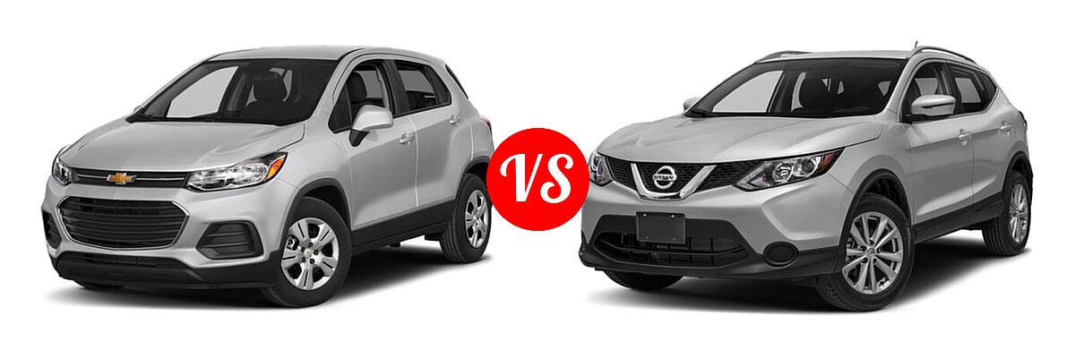 2019 Chevrolet Trax SUV LS vs. 2019 Nissan Rogue Sport SUV S / SV - Front Left Comparison