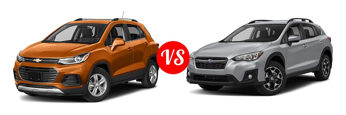 2019 Chevrolet Trax SUV LT vs. 2019 Subaru Crosstrek SUV 2.0i CVT / Limited / Premium - Front Left Comparison