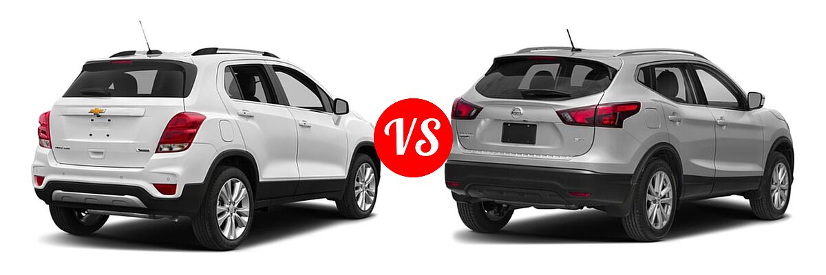 2019 Chevrolet Trax SUV Premier vs. 2019 Nissan Rogue Sport SUV S / SV - Rear Right Comparison