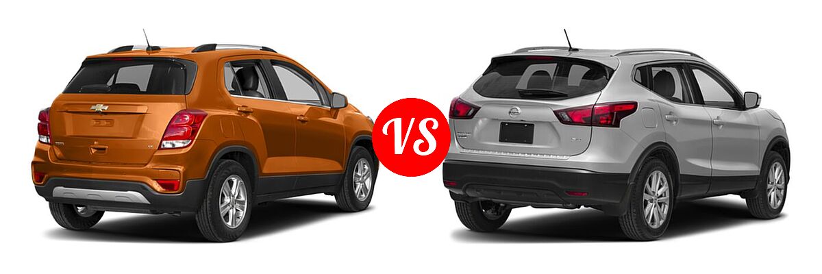 2019 Chevrolet Trax SUV LT vs. 2019 Nissan Rogue Sport SUV S / SV - Rear Right Comparison