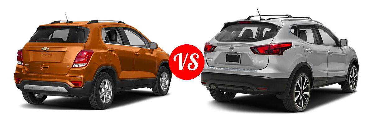 2019 Chevrolet Trax SUV LT vs. 2019 Nissan Rogue Sport SUV SL - Rear Right Comparison