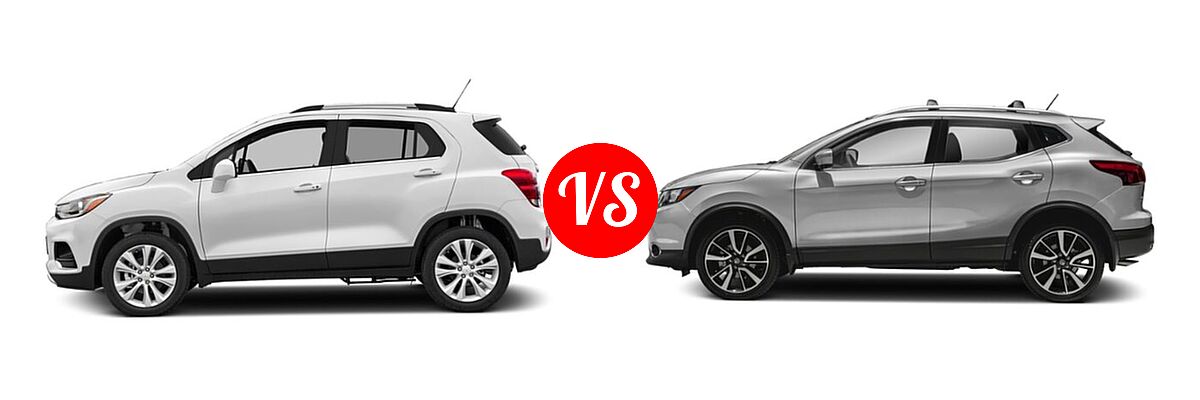2019 Chevrolet Trax SUV Premier vs. 2019 Nissan Rogue Sport SUV SL - Side Comparison