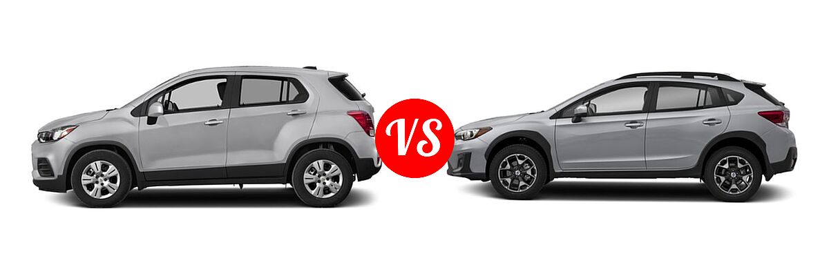 2019 Chevrolet Trax SUV LS vs. 2019 Subaru Crosstrek SUV 2.0i CVT / Limited / Premium - Side Comparison