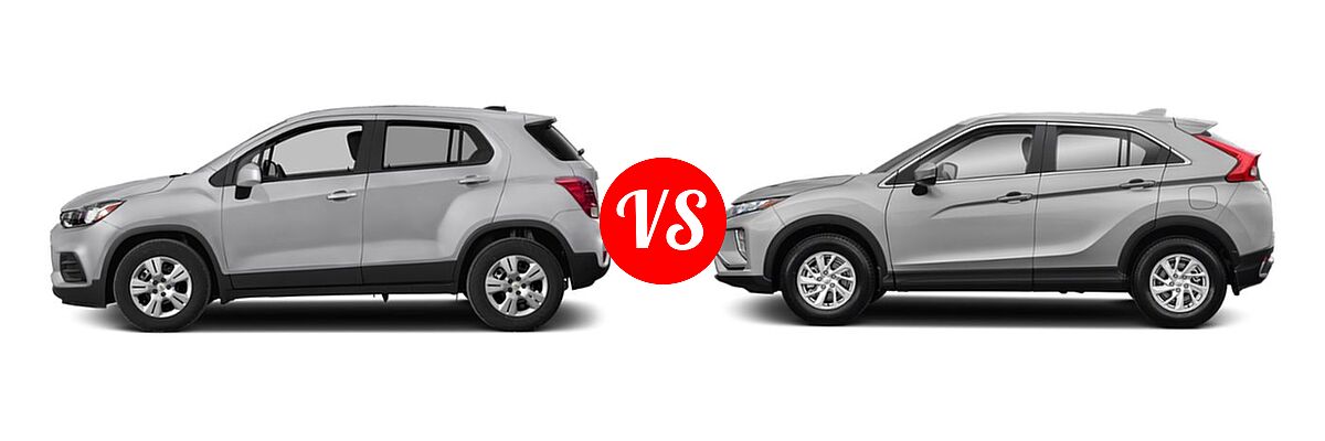 2019 Chevrolet Trax SUV LS vs. 2019 Mitsubishi Eclipse Cross SUV ES / LE / SE / SEL - Side Comparison