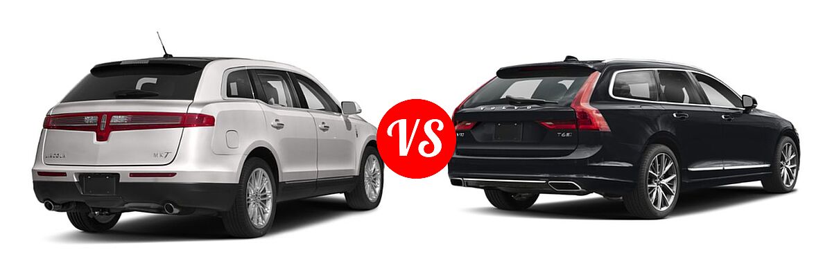 2019 Lincoln MKT Wagon Reserve / Standard vs. 2019 Volvo V90 Wagon Inscription / R-Design - Rear Right Comparison
