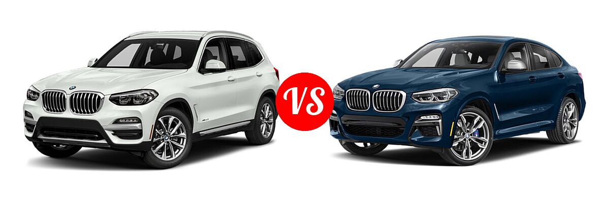 2019 BMW X3 M40i SUV M40i vs. 2019 BMW X4 M40i SUV M40i - Front Left Comparison