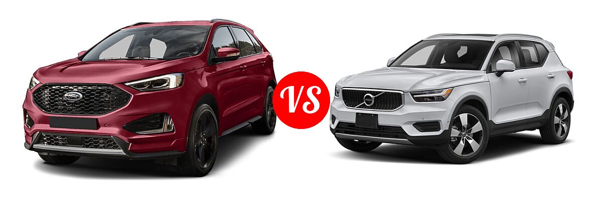 2019 Ford Edge SUV SE / SEL / ST / Titanium vs. 2019 Volvo XC40 SUV Momentum / R-Design - Front Left Comparison