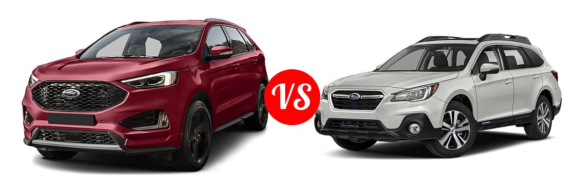 2019 Ford Edge SUV SE / SEL / ST / Titanium vs. 2019 Subaru Outback SUV 2.5i - Front Left Comparison