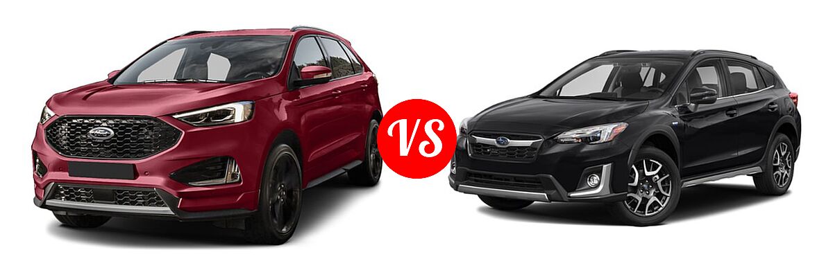 2019 Ford Edge SUV SE / SEL / ST / Titanium vs. 2019 Subaru Crosstrek SUV Hybrid CVT - Front Left Comparison
