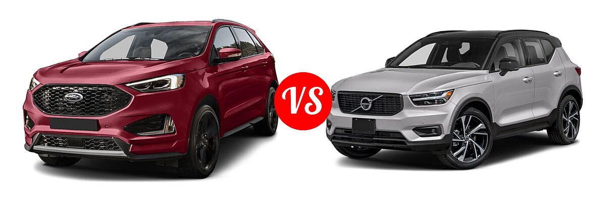2019 Ford Edge SUV SE / SEL / ST / Titanium vs. 2019 Volvo XC40 SUV R-Design - Front Left Comparison