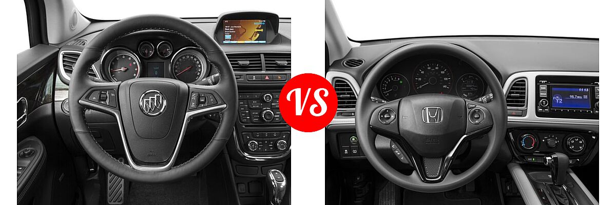 2016 Buick Encore SUV AWD 4dr / Convenience / FWD 4dr / Leather / Premium / Sport Touring vs. 2016 Honda HR-V SUV LX - Dashboard Comparison