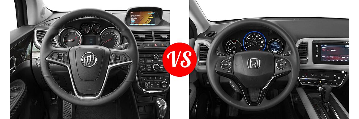 2016 Buick Encore SUV AWD 4dr / Convenience / FWD 4dr / Leather / Premium / Sport Touring vs. 2016 Honda HR-V SUV EX - Dashboard Comparison