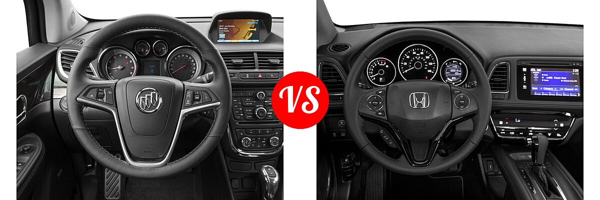 2016 Buick Encore SUV AWD 4dr / Convenience / FWD 4dr / Leather / Premium / Sport Touring vs. 2016 Honda HR-V SUV EX-L w/Navi - Dashboard Comparison
