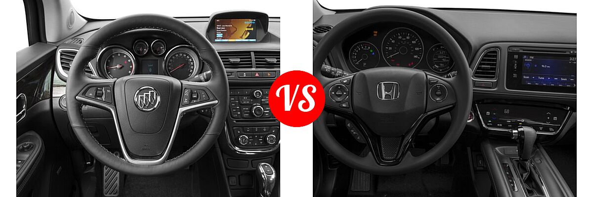 2016 Buick Encore SUV AWD 4dr / Convenience / FWD 4dr / Leather / Premium / Sport Touring vs. 2016 Honda HR-V SUV EX - Dashboard Comparison