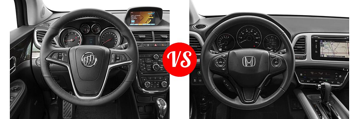 2016 Buick Encore SUV AWD 4dr / Convenience / FWD 4dr / Leather / Premium / Sport Touring vs. 2016 Honda HR-V SUV EX-L w/Navi - Dashboard Comparison