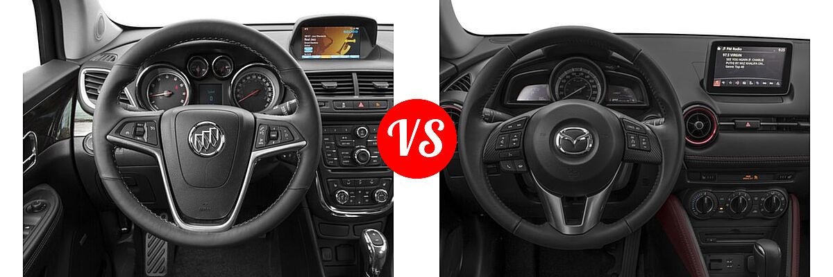2016 Buick Encore SUV AWD 4dr / Convenience / FWD 4dr / Leather / Premium / Sport Touring vs. 2016 Mazda CX-3 SUV Sport / Touring - Dashboard Comparison